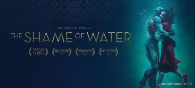 Poster alternativo di The Shape of Water che viene rititolato "The Shame of Water"